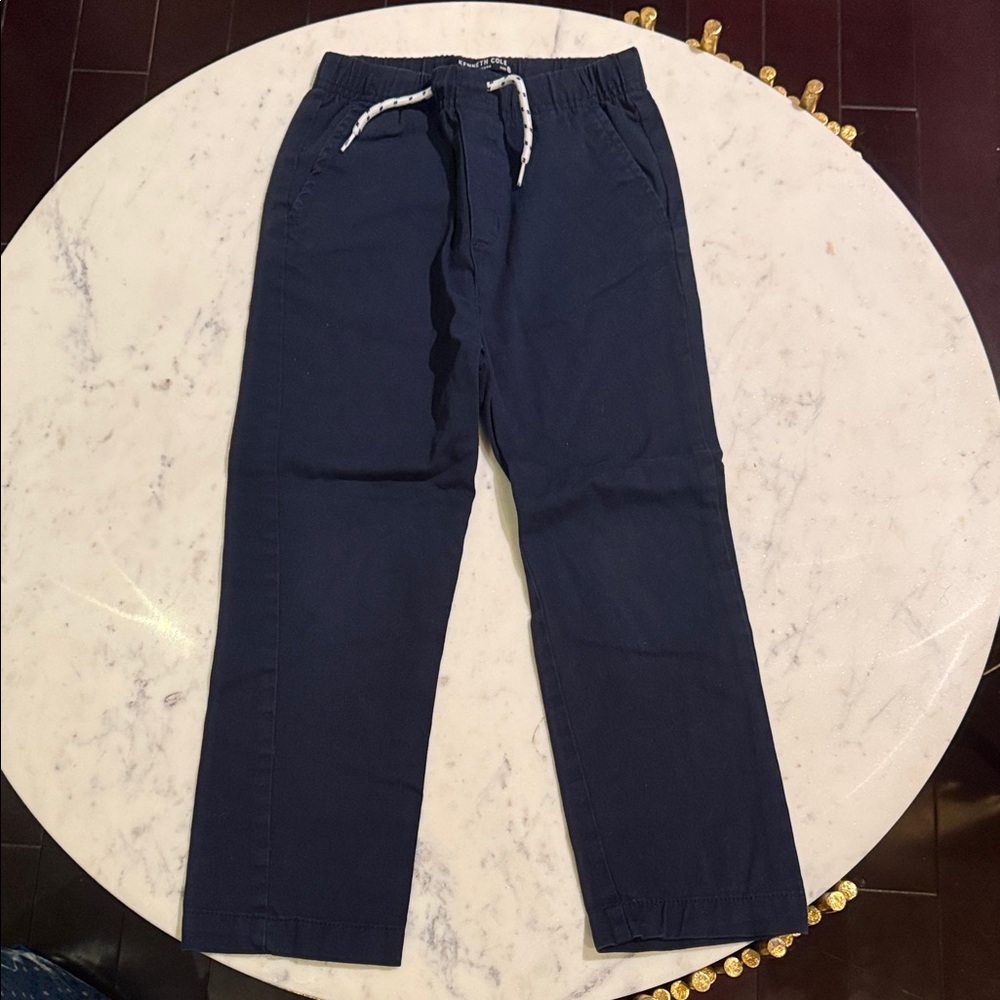 Kenneth Cole New York Navy Joggers with White Drawstring